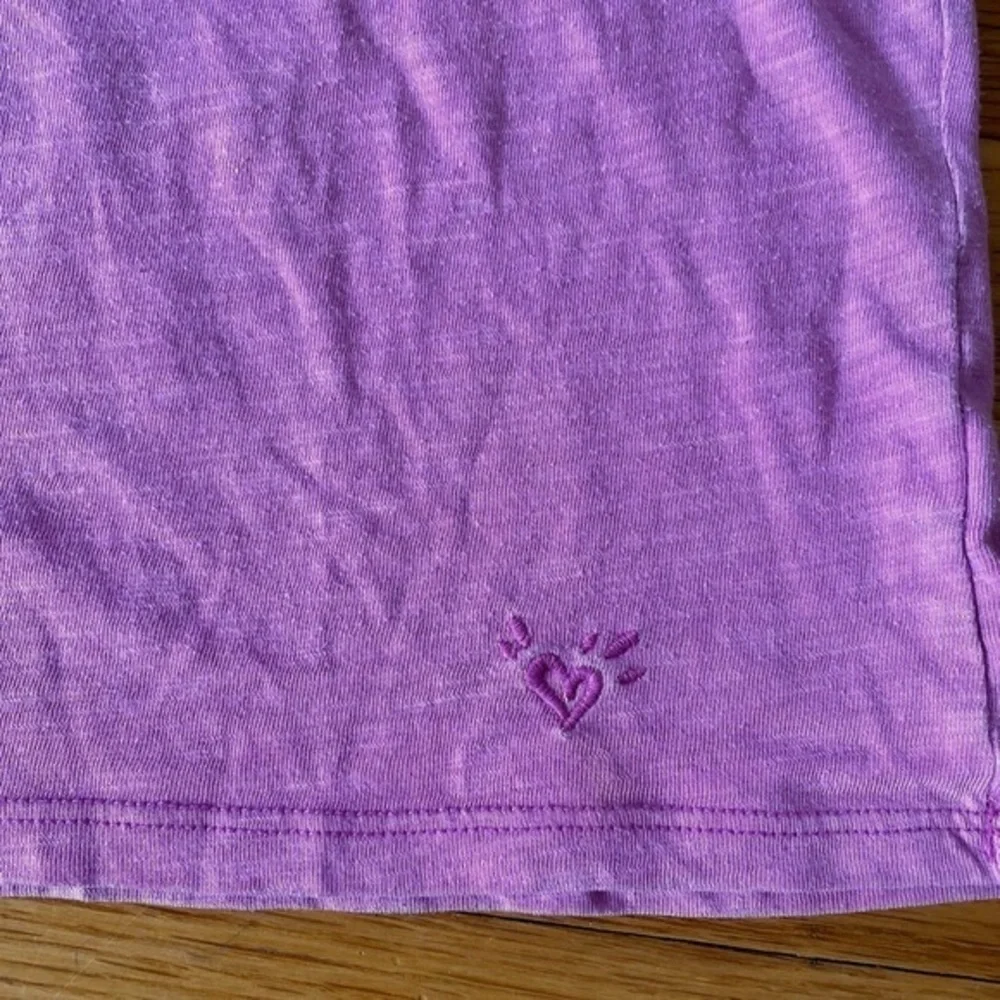 4/$25 Justice purple v neck t-shirt short sleeve girls size 16